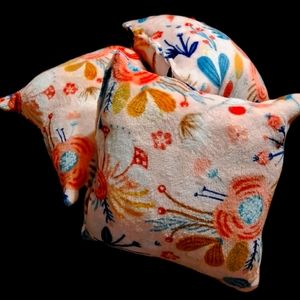 Super Plush Pink Flower Throw Pillows